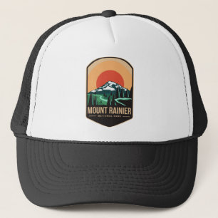Logotyp av rainiers nationalparksemblem keps