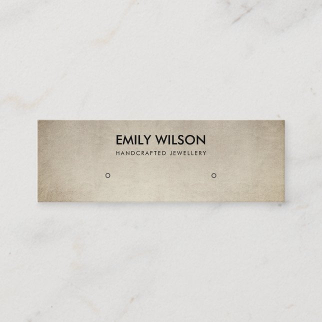 LOGOTYP AV REGELBUNDNA FAUX GULD-BRÖSTNING ÖKAD VI MINI VISITKORT (Framsida)