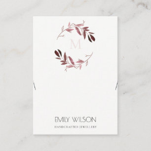 LOGOTYP AV  ROSA FOLIAGE MONOGRAM BRACELET VISNING VISITKORT