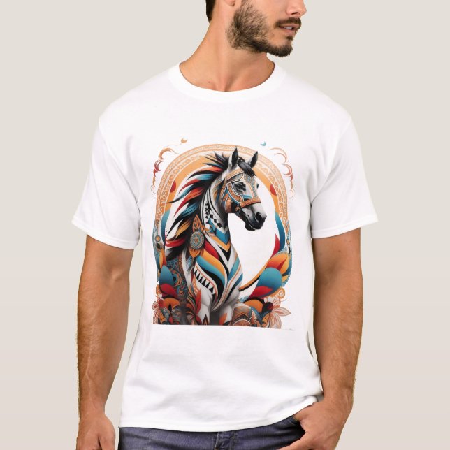 Logotyp av stamhästsprit t shirt (Framsida)