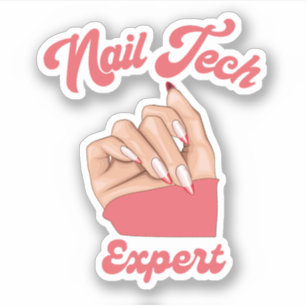logotyp av teknisk expert från nagel klistermärken