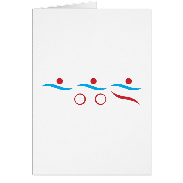 Logotyp av triatlon-coola hälsningskort (Framsidan)
