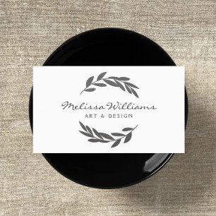 Logotyp av utandning i Rustic Olive Gren Visitkort