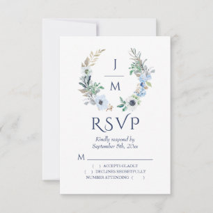 Logotyp av vattenfärg Monogram Blommigt Utandning  OSA Kort