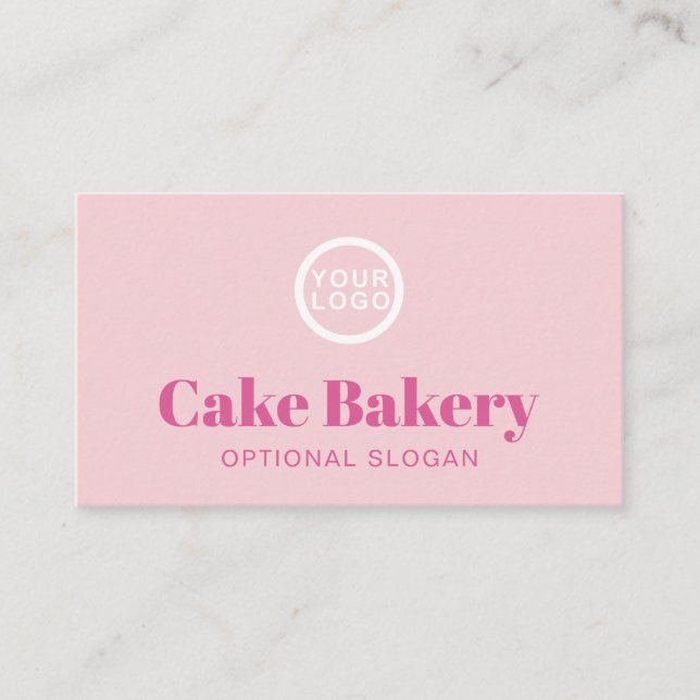 Logotyp Bagare Konditor Bageri Rosa Visitkort (Framsida)