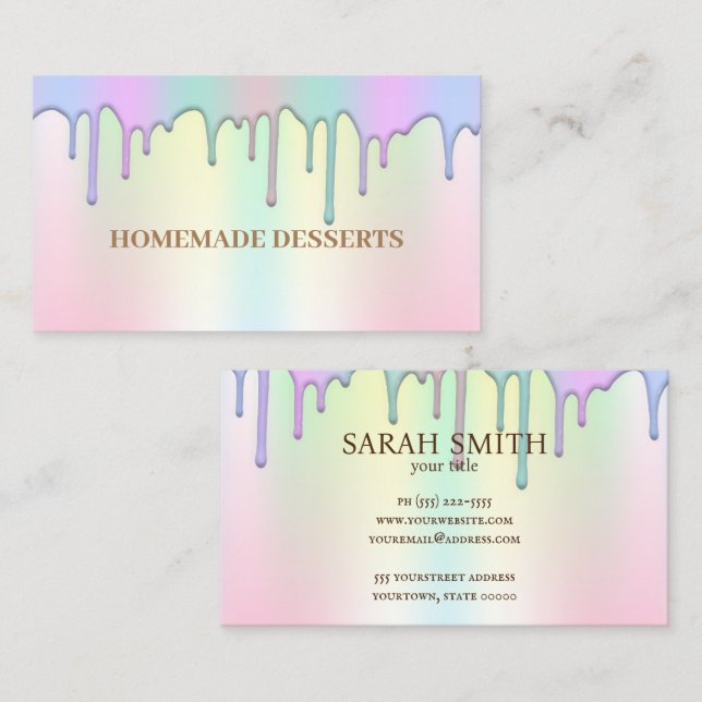 Logotyp Bakery Chef,sött Affärskort Visitkort (Fram/baksida)