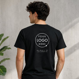 Logotyp Bakre T-Shirt | Svarta Skjortor för Företa