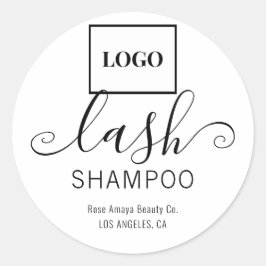 Logotyp Beauty  Chic i modern Script Typography Runt Klistermärke