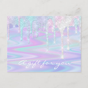 Logotyp Beauty för Gift Certificate Holograph Unic Vykort