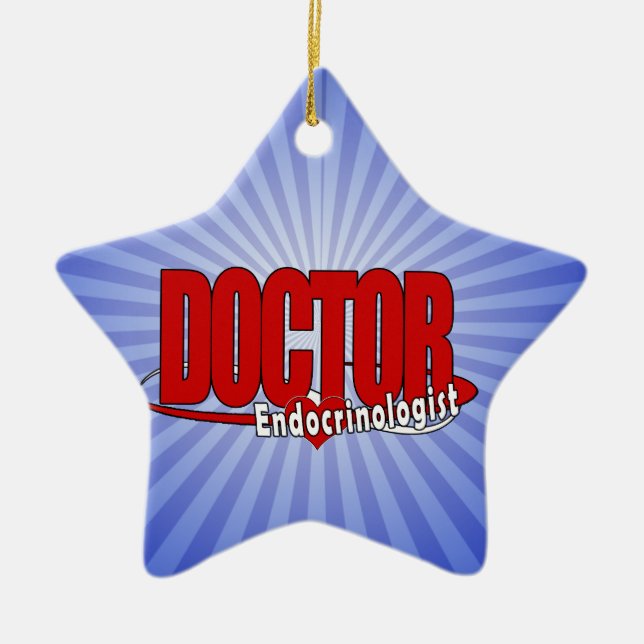 LOGOTYP BIG RED DOKTOR Endocrinolog Julgransprydnad Keramik (Framsidan)