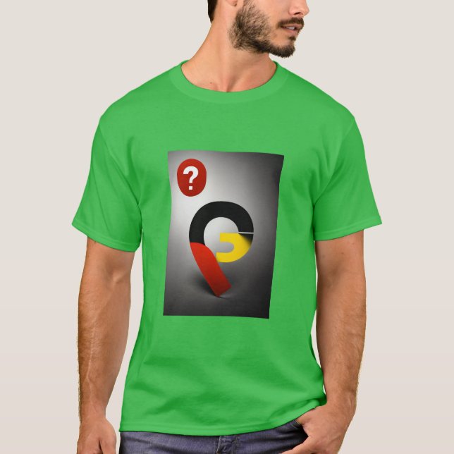 Logotyp bild med frågetecken t shirt (Framsida)