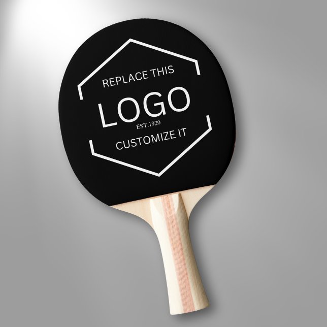 Logotyp Black Background Promocing Business Pingisracket (Skapare uppladdad)