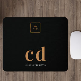 Logotyp Black guld monogram initialer business Musmatta