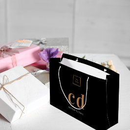 Logotyp Black guld monogram initialer shopping