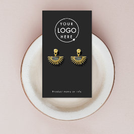 Logotyp Black Jewelery Earring Visning Card Visitkort