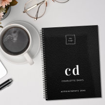 Logotyp Black Läder monogram initialer 2026