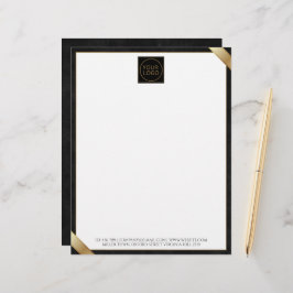 Logotyp Black Leather Premium Letterhead Brevhuvud