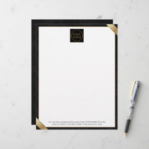 Logotyp Black Leather Premium Letterhead Brevhuvud