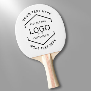Logotyp Black Text White Business Promoting Pingisracket