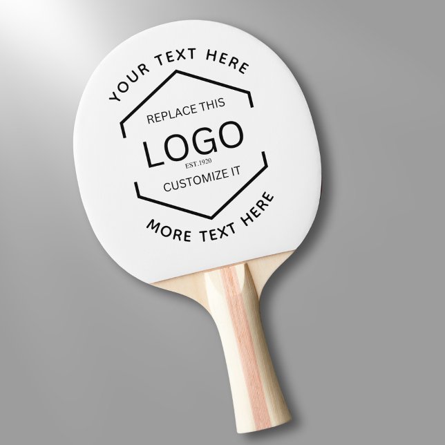 Logotyp Black Text White Business Promoting Pingisracket (Skapare uppladdad)