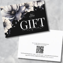 Logotyp Black White Business Gift-certifikat Visitkort