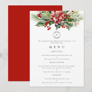 Logotyp Blommigtar - Party-menykort för jul -  Inbjudningar