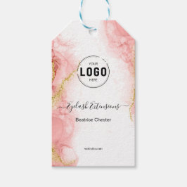 Logotyp Blush Rosa Guld Agat typografi hår makeup Presentetikett