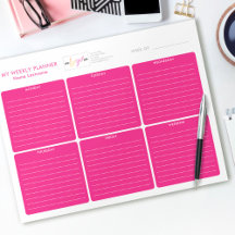 Logotyp Bright Rosa Simple Undated Weekly Planner