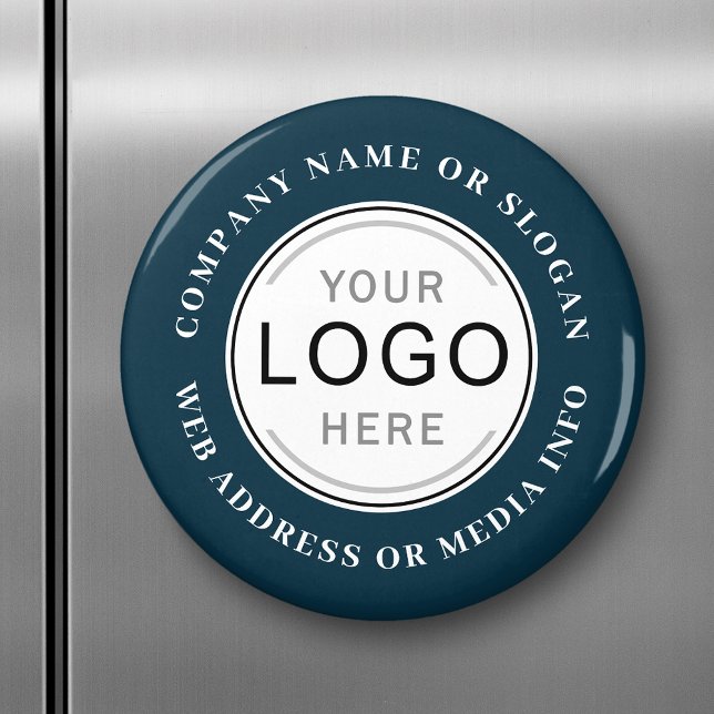 Logotyp Business Company Brand Modern Minimal Phot Magnet (Edit the design to change background color, arrange elements and more)