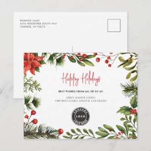Logotyp Business Festive-julkunder Helg Vykort