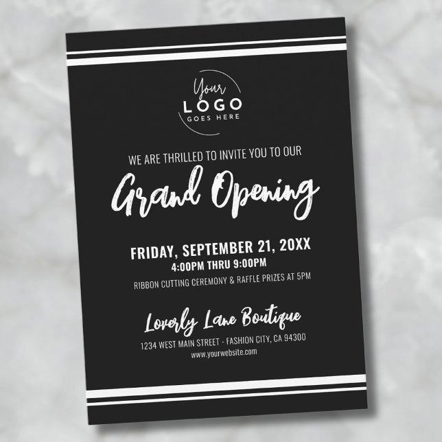 Logotyp Business Grand Open Inbjudningar (Logo Business Grand Opening Invitation )