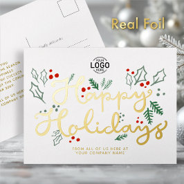 Logotyp Business Guld Lettering Glad helg White