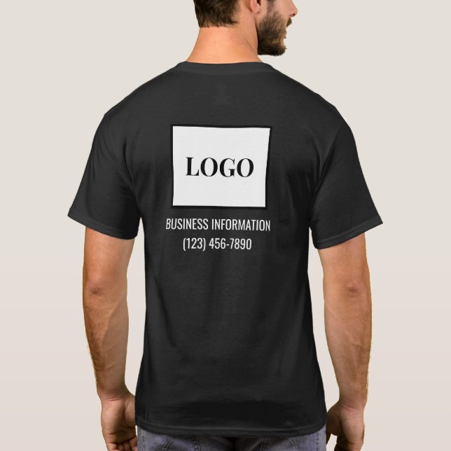 Logotyp Business Information Reklam T Shirt (Baksida)