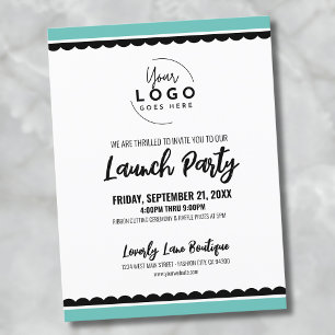 Logotyp Business Launch Party Vykort