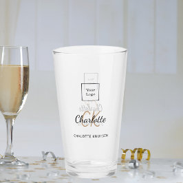 Logotyp business monogram initialer-skript glaskopp