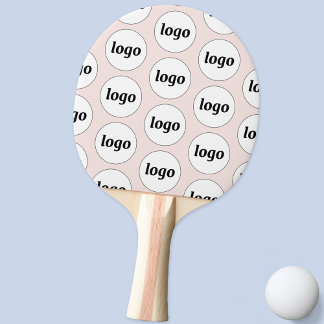 Logotyp Business Mönster Främjande av Rosa Pingisracket