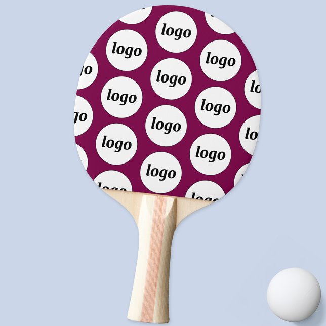 Logotyp Business Mönster Marknadsför Magenta Rosa Pingisracket (Simple logo pattern business promotional ping pong paddle in magenta pink

)