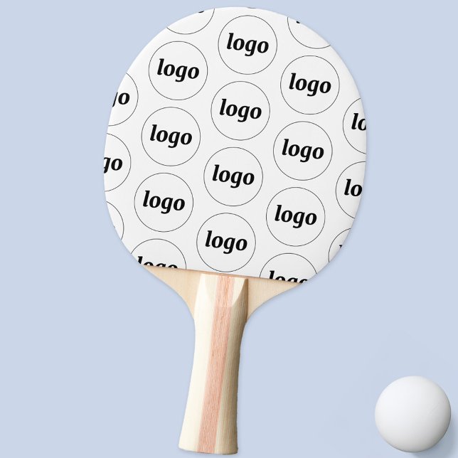 Logotyp Business Mönster-marknadsföring Pingisracket (Simple logo pattern business branding promotional ping pong paddle)