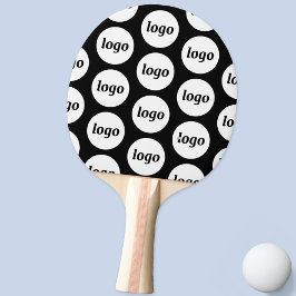 Logotyp Business Mönster Promotional Black Pingisracket