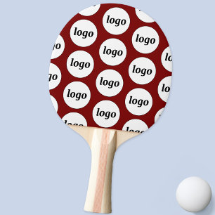 Logotyp Business Mönster Promotional Burgundy Red Pingisracket