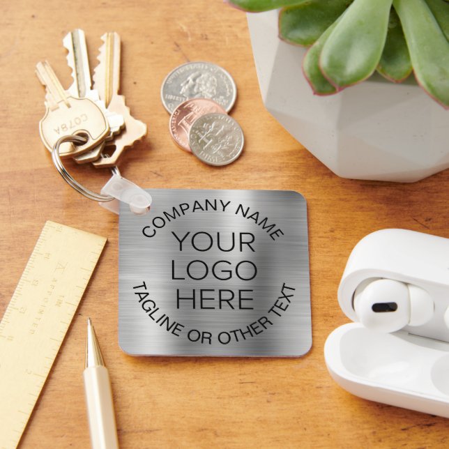 Logotyp Business Promotional Silver Nyckelring (Skrivbord)