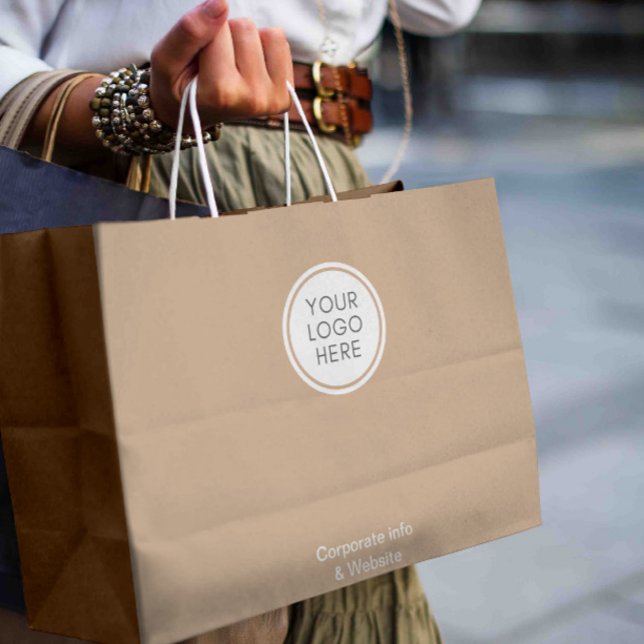 Logotyp Business Snyggt Beige Corporate (Logo Business Stylish Beige Corporate Large Gift Bag)