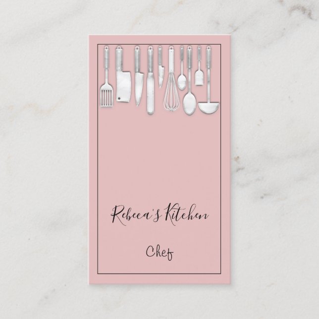 Logotyp Chef Restaurant Kitchen Ro Visitkort (Framsida)
