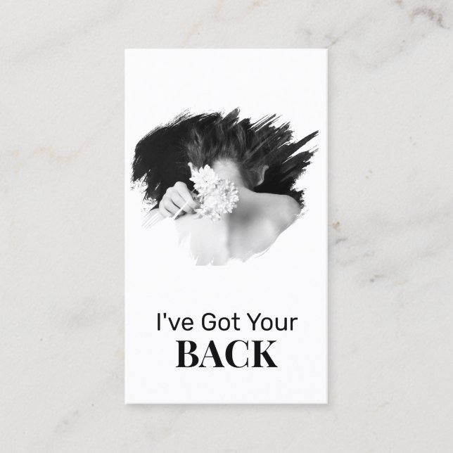 *~* Logotyp Chiropractor Chiropraktic Spa Photo QR Visitkort (Framsida)