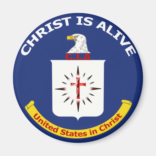 Logotyp CIA "Kristus är levande" Magnet (Framsidan)