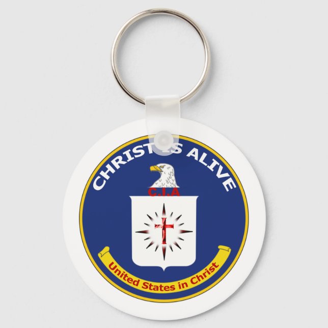 Logotyp CIA "Kristus är levande" Nyckelring (Framsida)