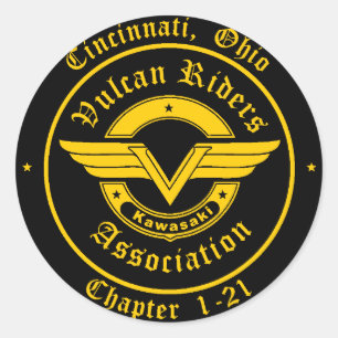 Logotyp - Cincinnati Vulcan ryttare Runt Klistermärke
