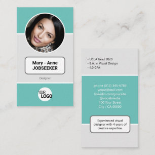 Logotyp Circle Ram Classic Job Search Classy Teal Visitkort