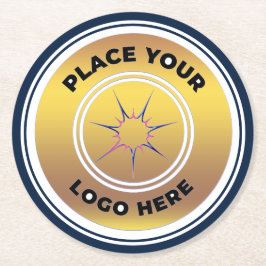 Logotyp Company Business Promotive Anpassningsbar Underlägg Papper Rund