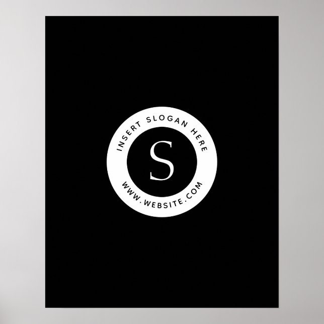 Logotyp Corporate Modern Black and White Poster (Framsidan)